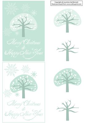 Let It Snow - 2 Christmas Themed Layered Card Toppers