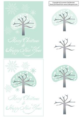 Let It Snow - 2 Metallic Christmas Themed Layered Toppers