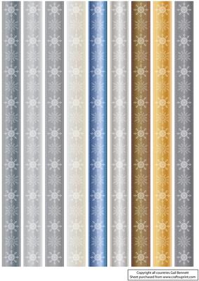 Snowflake Ribbons in Metallic Graduations