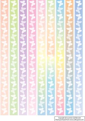 Butterfly Ribbons in Pastel Graduations