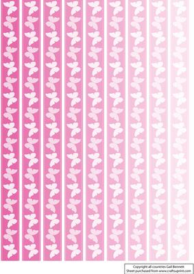 Butterfly Ribbons in Pink Tones