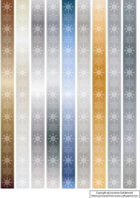 Snowflake Ribbons in Metallic Graduations 2