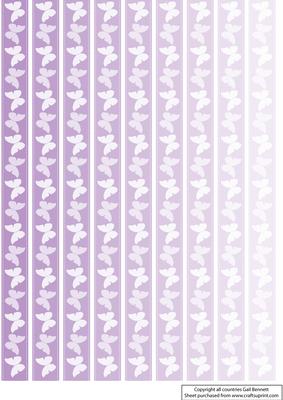 Butterfly Ribbons in Mauve/lilac Tones