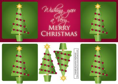 Large Dl Christmas Tree Card