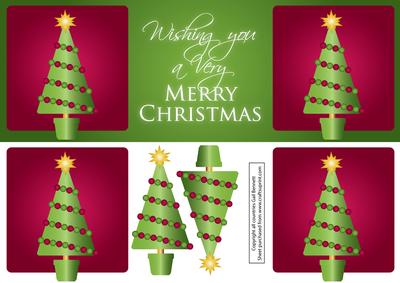 Large Dl Christmas Tree Card 2