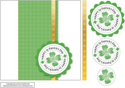 Large Square St Patrick's Day Card
