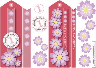 'number One Auntie' Bookmarks (birthday/thankyou)