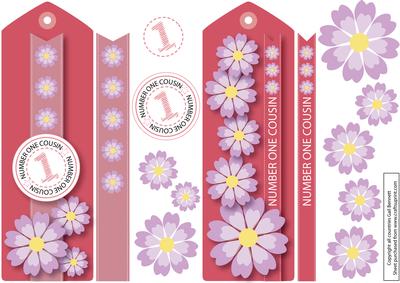 'number One Cousin' Bookmarks (birthday/thankyou)