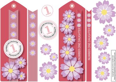 'number One Daughter' Bookmarks (birthday/thankyou)