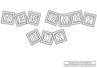 New Baby Boy Digital Stamp