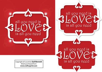 Square 'all You Need is Love is All You Need' Card