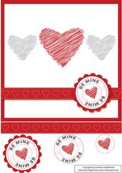 Large Square 'be Mine' / Valentine's Card