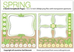 Spring 12x12 Scrapbook Quick Pages