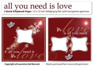 all You Need 12x12 Scrapbook Quick Pages Red