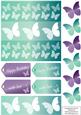 Layered Butterfly Card in Amethyst & Jade