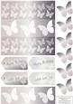 Silver Grey - Layered Butterfly Card in Silvery Grey
