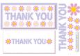 Dl Stitched Thank You Card - Blue