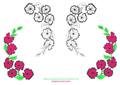 Floral Corner Digistamps