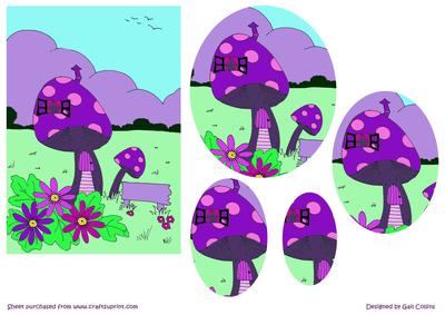 Purple Mushroom Home Pyramage