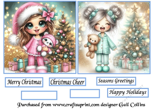 two little girls at Christmas