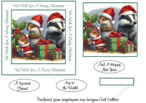 Badgers at Christmas 2