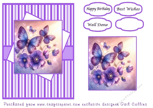 Butterflies and purple flowers