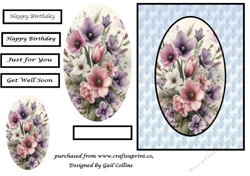 ovals of flowers