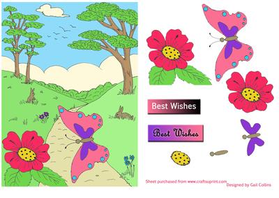 Butterfly and Flowers