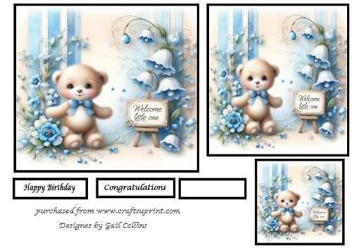 welcome little one blue