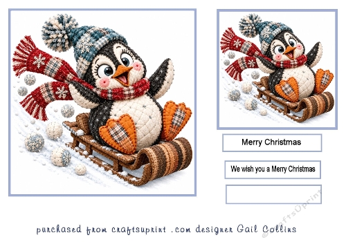 Sledging penguin