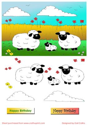 Sheep Decoupage