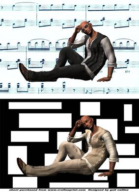 Two Pics of a Male on a Nice Background