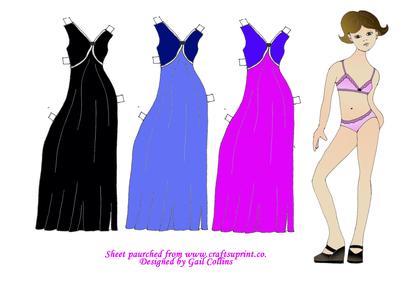 Paperdoll Penny and Evening Dress