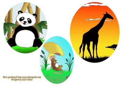 3 Hand Drawn Animal Toppers