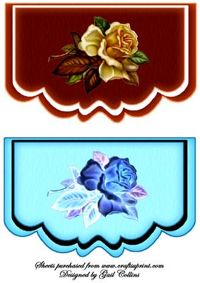 2 Scalloped Rose Card Fronts 2