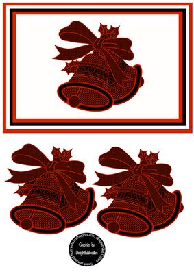 Red Christmas Bell on a White Back Gound