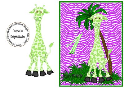 Birthday Giraffe Age1