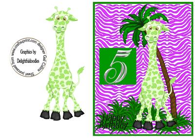 Birthday Giraffe Age 5