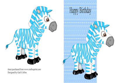 Baby Topper,zebra Blue