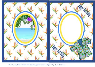 Mans Tropical Shaker Card