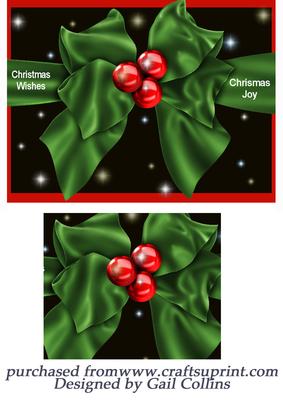 Christmas Bow and Holly