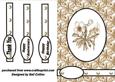 Vintage Flowers Brown