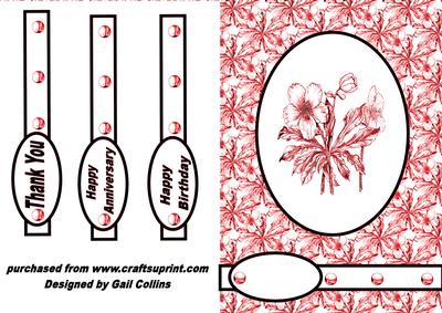 Vintage Flowers Red