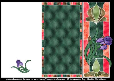 Cut and Fold Panel Card Floral