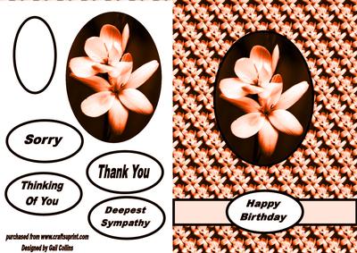 Floral Card Orange