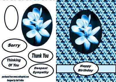 Floral Card Turquois