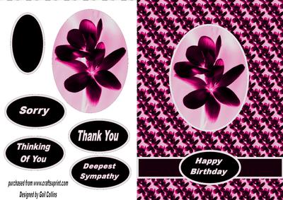 Floral Card Wine