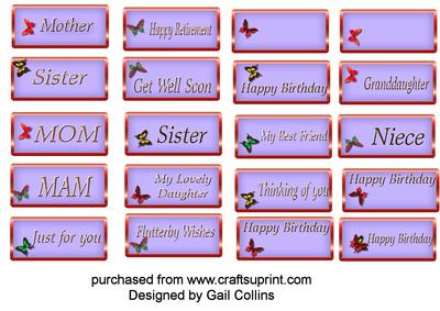 Ladies Sentiments Tags No 3
