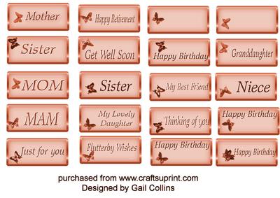 Ladies Sentiments Tags No 7