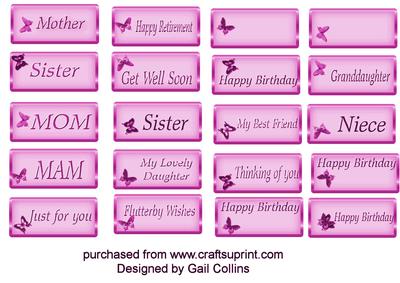 Ladies Sentiment Tags No 8